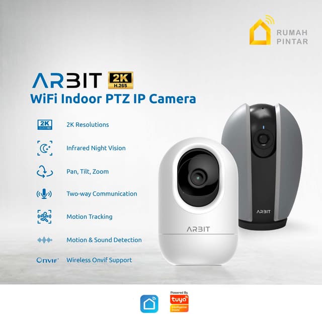 ARBIT Indoor PTZ CCTV Security IP Camera 2K 5MP 3MP Wireless NVR Night Vision smart home tuya