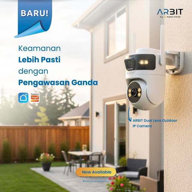ARBIT WiFi Outdoor Dual Lens IP Camera CCTV
