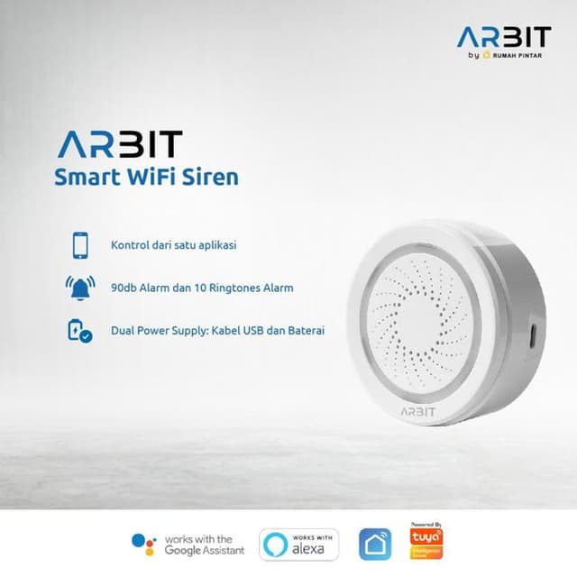 ARBIT WiFi Siren Sirene Alarm Pintar Security Smart Home Tuya