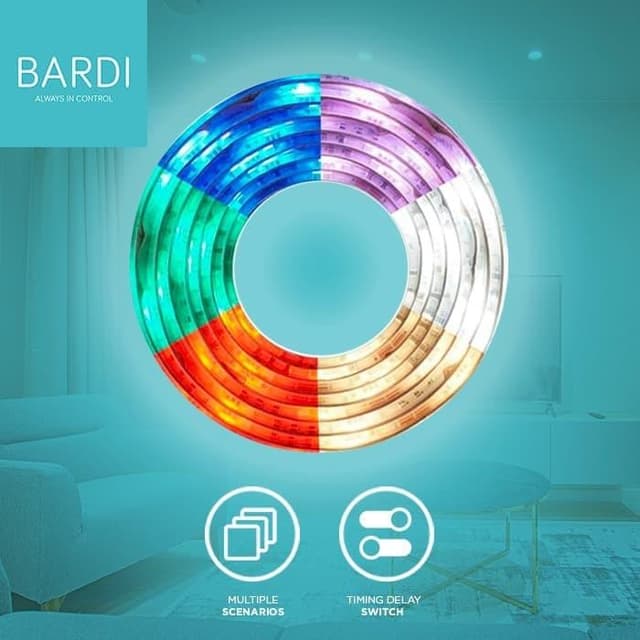 BARDI Lampu LED Strip RGBWW Wifi 2 Meter + Adaptor