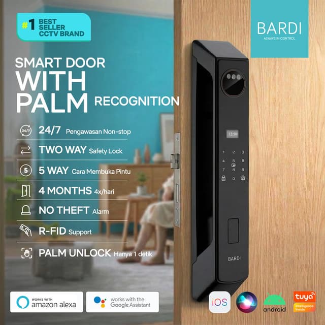 BARDI Smart Door Lock Palm Recognition