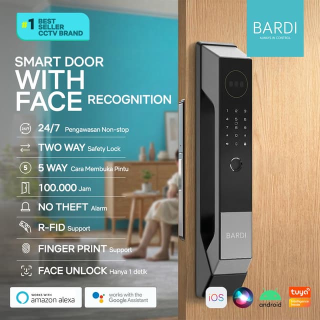 BARDI Smart Door Lock With Face Recognition