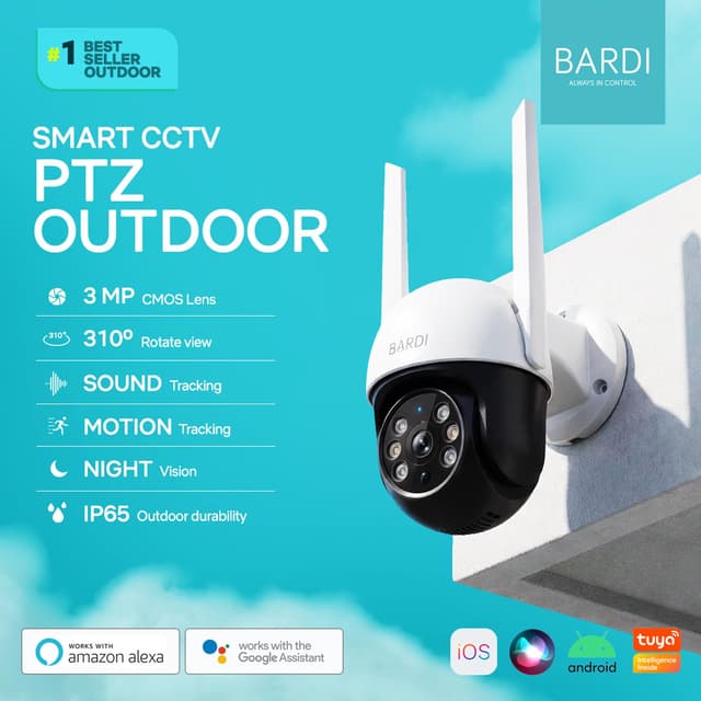 BARDI Smart IP Camera CCTV Outdoor PTZ TPD