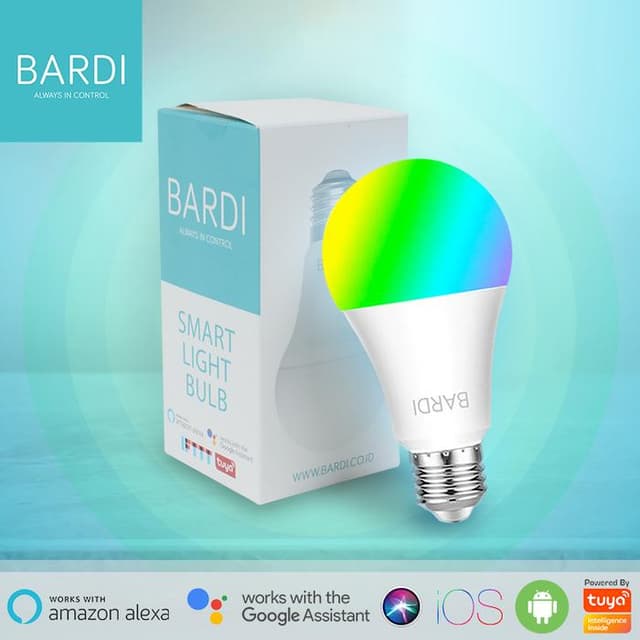 BARDI Smart LED Light Bulb RGBWW 9W Wifi Wireless IoT Home Automation