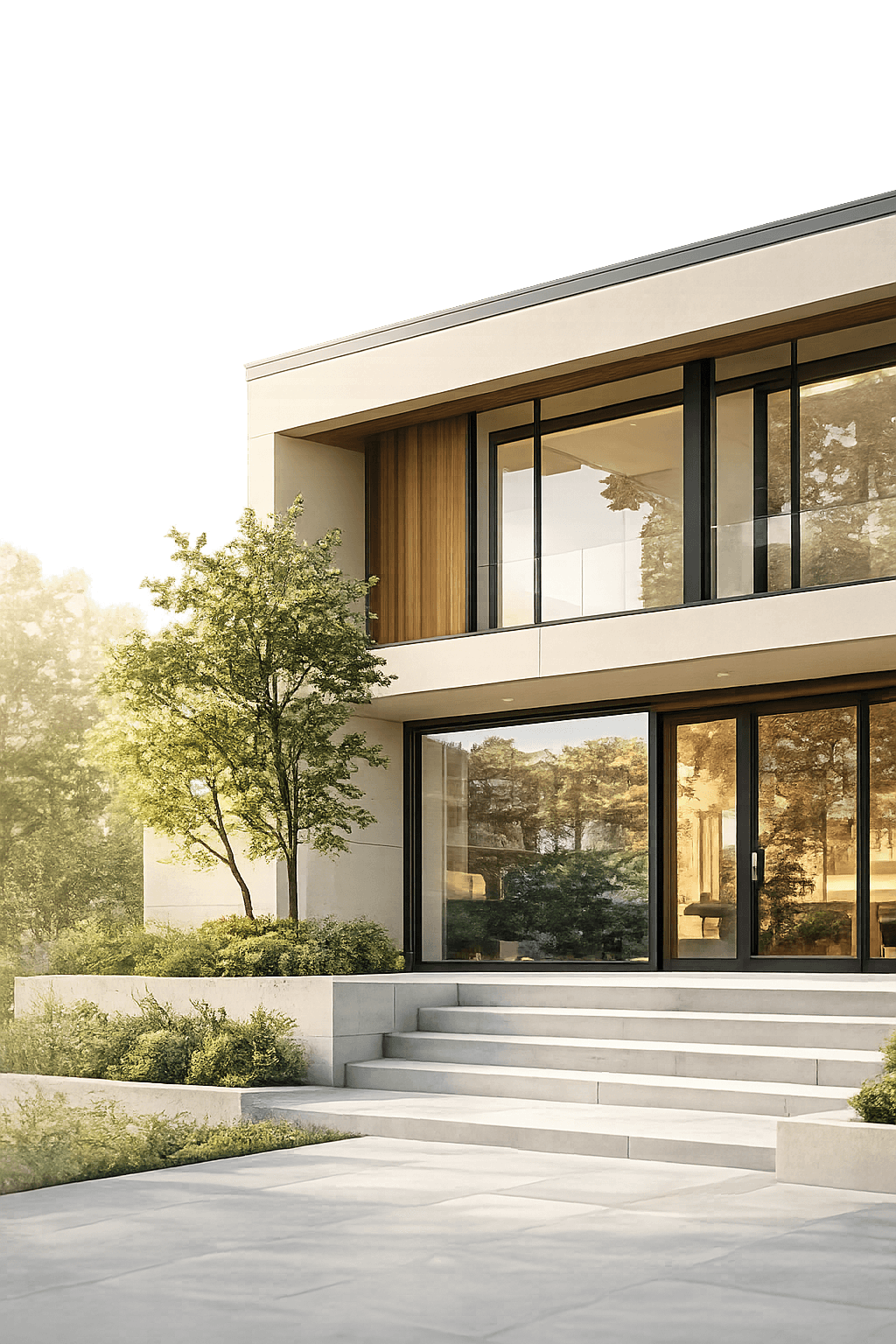 Modern architectural home exterior