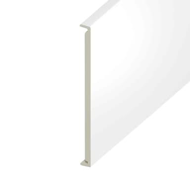 18mm Plain White Double Fascia Board 350mm x 5m