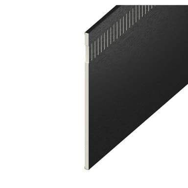 9mm Vented Eurosoffit Board Black Ash 200mm x 5m (10mm Airspace)