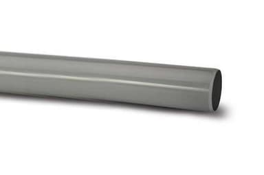 110mm Soil Plain Ended Pipe Grey 3m