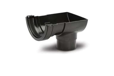 112mm Stop End Outlet Black