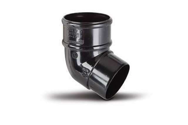 68mm Downpipe Offset Bend 112.5 Degree Black