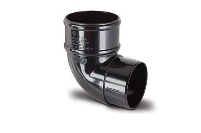 68mm Downpipe Offset Bend 92.5 Degree Black
