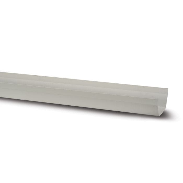 114mm Square Gutter White 4m