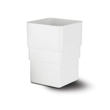65mm Square Downpipe Connector White