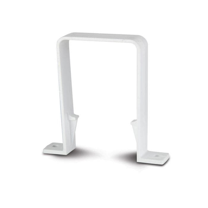 65mm Square Downpipe Bracket White