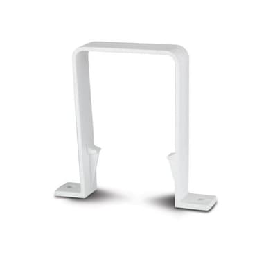 65mm Square Downpipe Bracket White