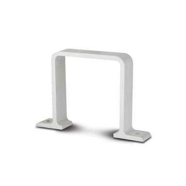 65mm Square Downpipe Flush Pipe Bracket White