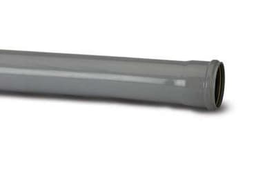 110mm Soil Pipe Single Socket Grey 3m