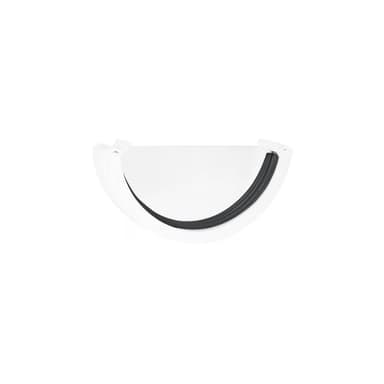 112mm Half Round External Stopend White